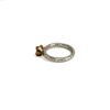 Anell de plata amb rosa petita de bronze - Imagen 2